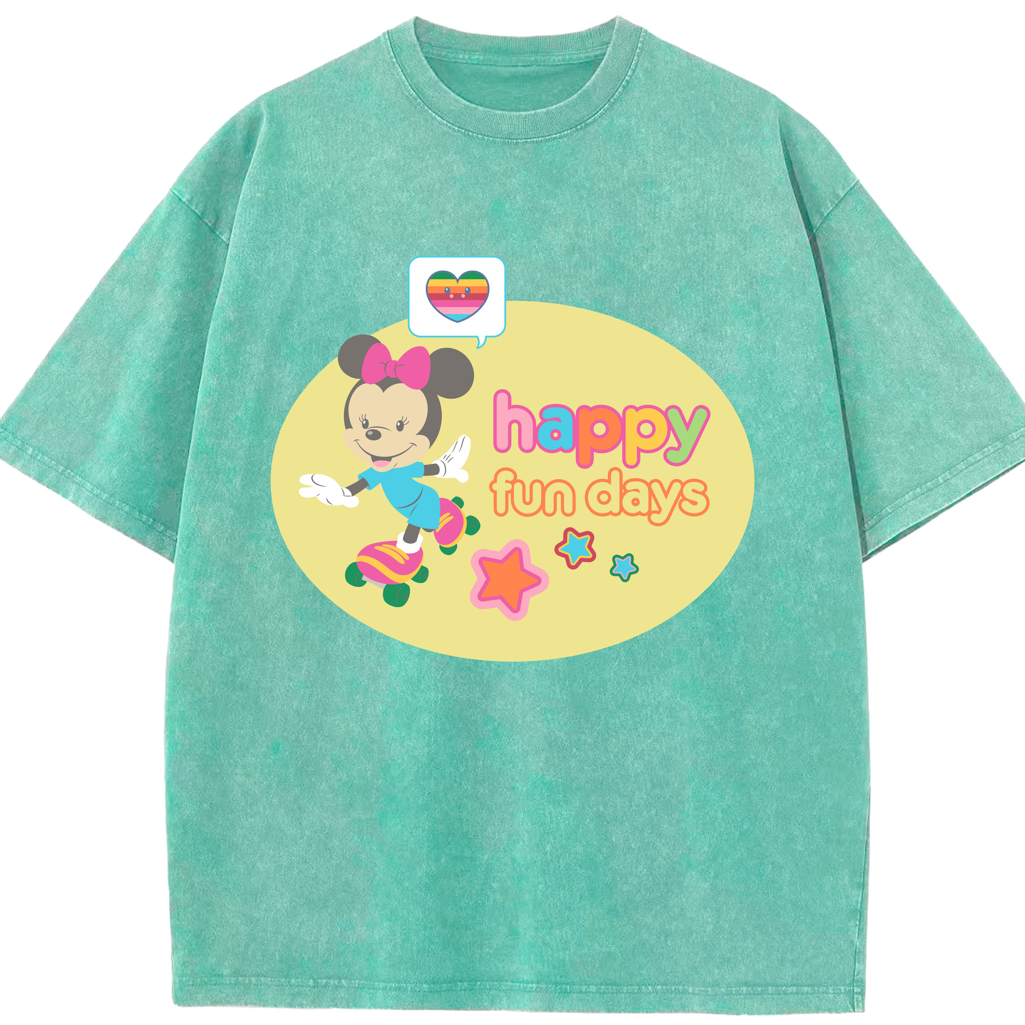 ミッキーマウス Mickey Mouse 綿100% ヴィンテージ風 半袖Tシャツ（フロントプリント）